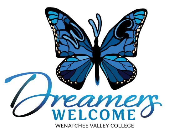 Dreamers logo featuring a blue butterfly with the text "Dreamers Welcome" below the butterfly